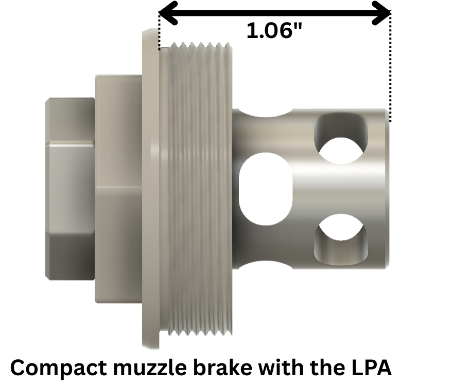 Comstock Facemount - Compact Muzzle Brake (1/2-28, 9mm bore) Plan-B Suppressor Mount - Image 2