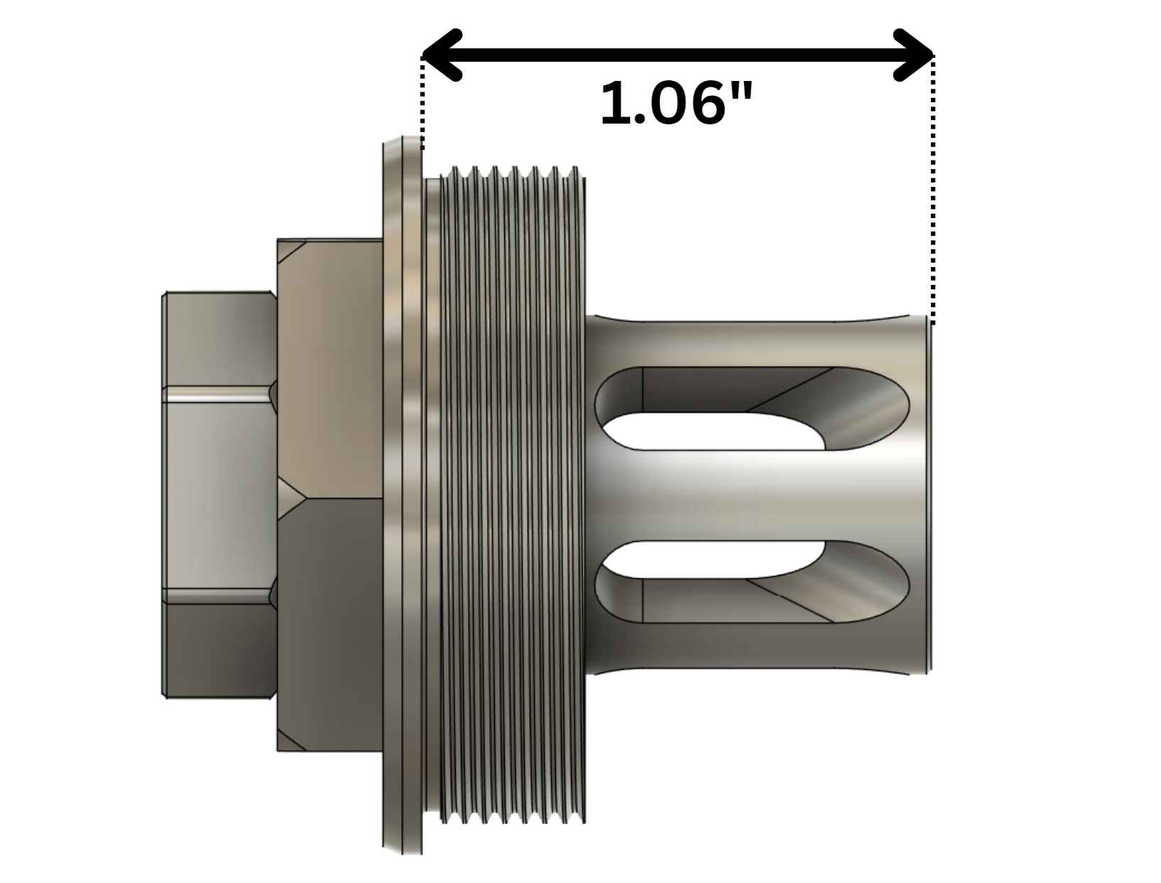 Comstock Compact Flash Hider, 1/2-28 - Image 2