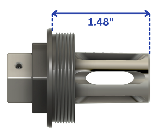 Comstock Full-Size Flash Hider (1/2-28) Plan-B Suppressor Mount - Image 2
