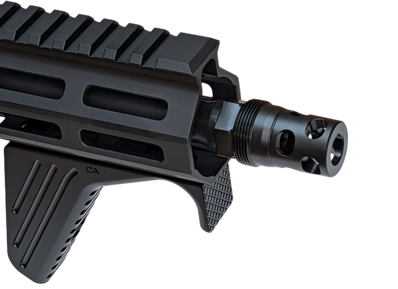 Comstock Compact Muzzle Brake (1/2-36, 9mm bore) Plan-B Suppressor Mount - Image 3